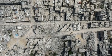 İsrail'in bombaladığı Han Yunus'tan geriye enkaz kaldı